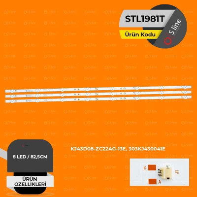 DİJİTSU 43" KJ43D08-ZC22AG-13E, 303KJ430041E Tv Ledi